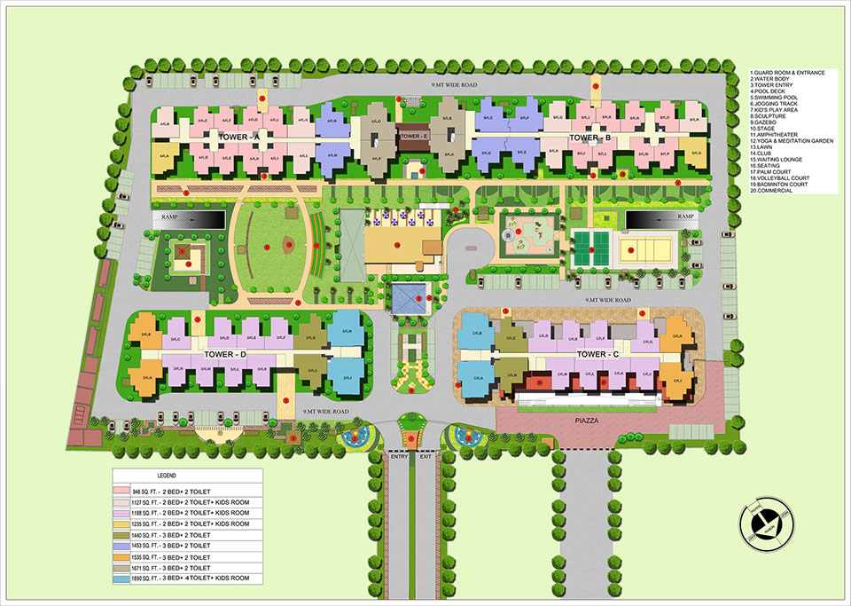 2 bhk Apartment available for Rent in Himalaya Pride — Master plan