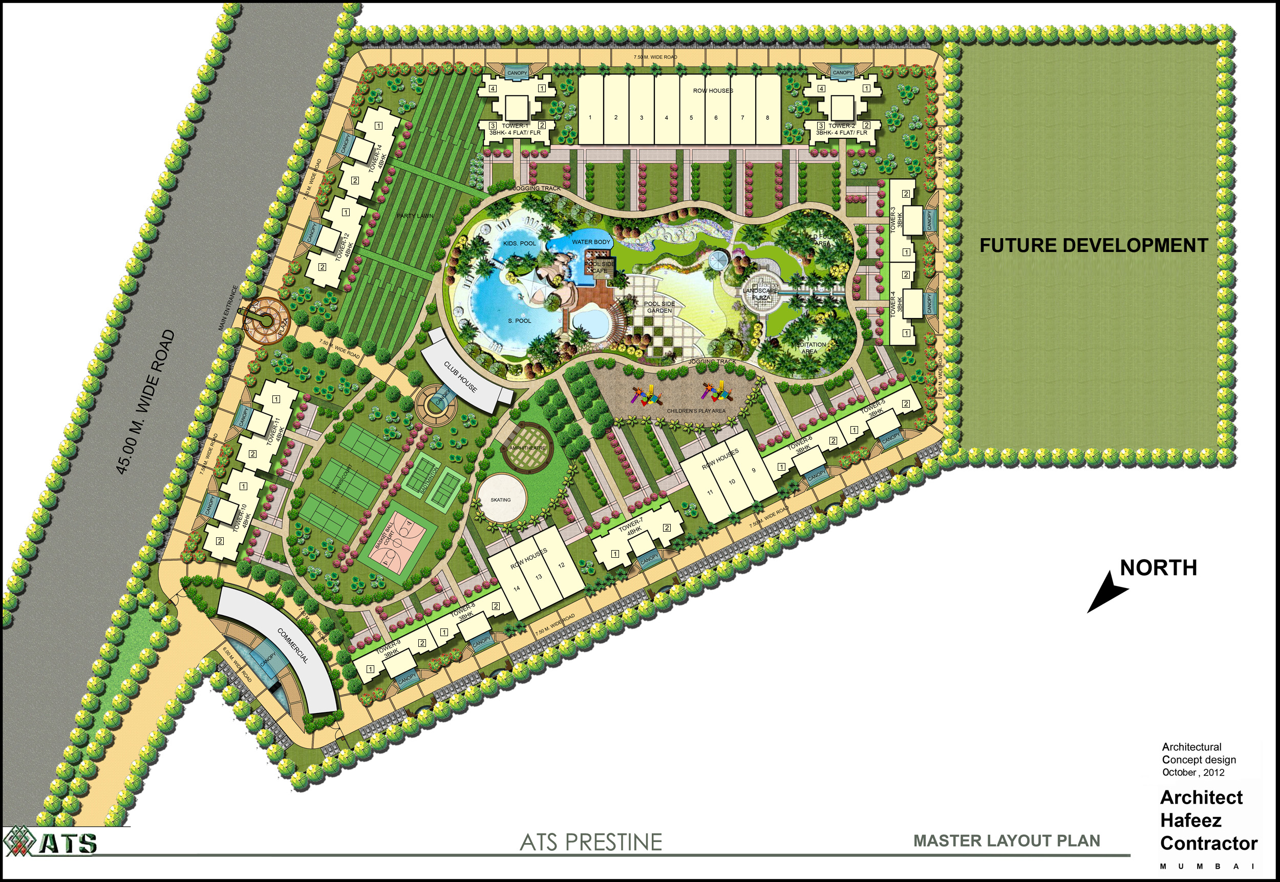 Ats pristine 3 BHK luxury Apartment Available for sale in Sector-150 Noida, — Site plan