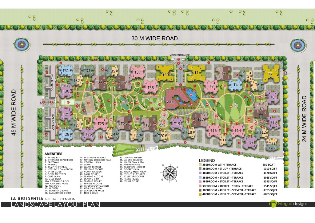 2 bhk Apartment available for Rent in La-Residentia — Master plan