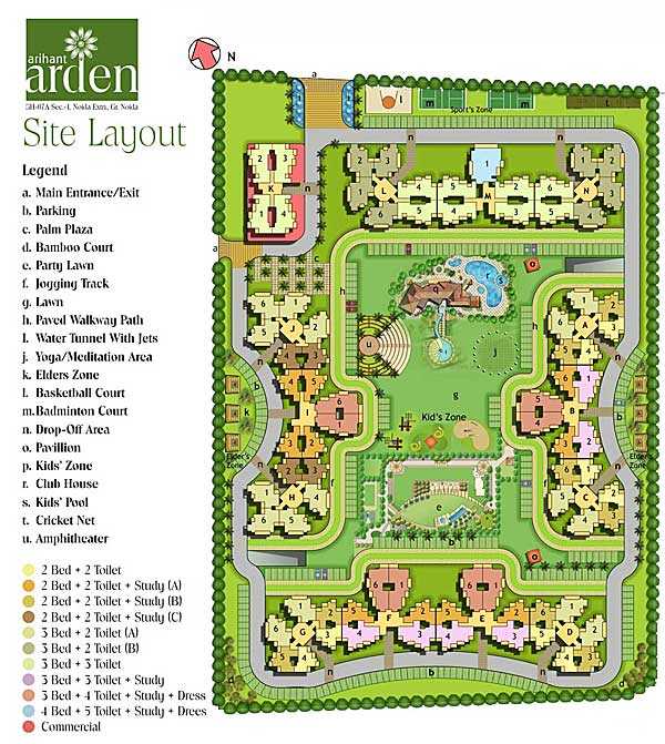 2 bhk Apartment available for sale  in Arihant Arden in Sec-1 Noida Extension — Master plan