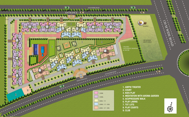 3 bhk +2 toilet Apartment Available for sale in Coco County in Sector-10 Noida Extension — Master plan