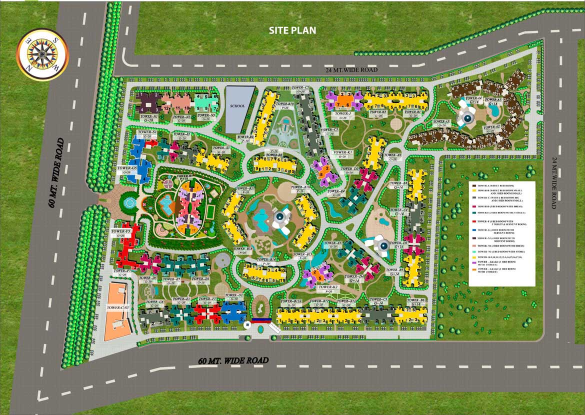 3 bhk apartment available for sale in Supertech Eco Village 1 in Noida Extension — Master plan