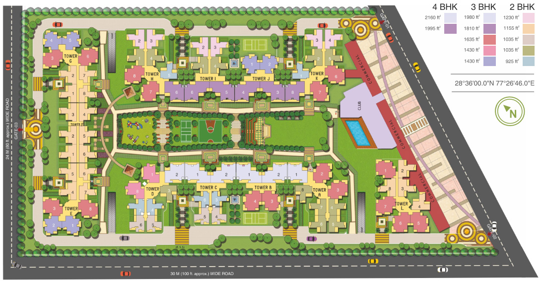 2 Bhk + store  apartment available for sale in Fusion Homes in Tech Zone-4  Noida Extension — Master plan