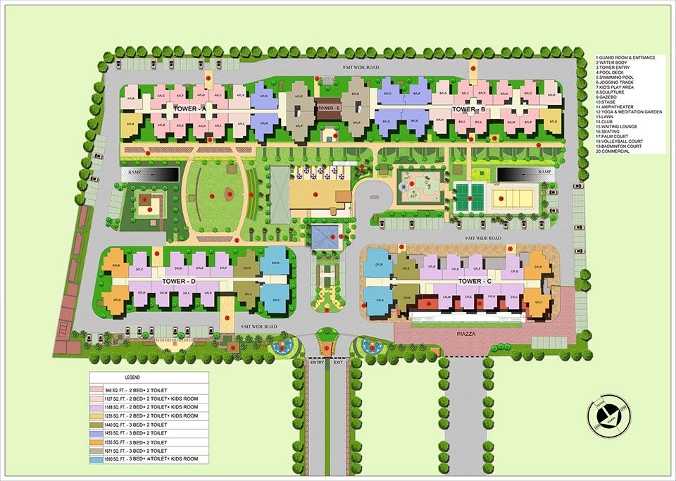 2 bhk apartment available for sale in Himalaya Pride in Greater Noida West — Master plan
