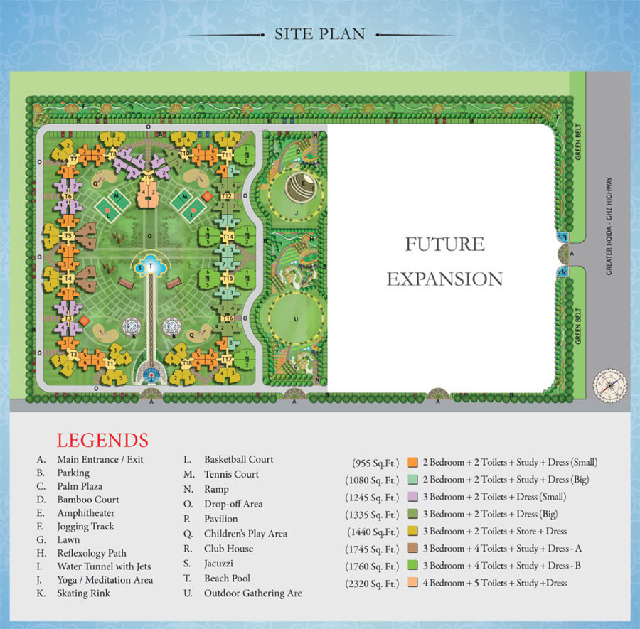 2 BHK Apartment available for Rent in Nirala Estate — Master plan