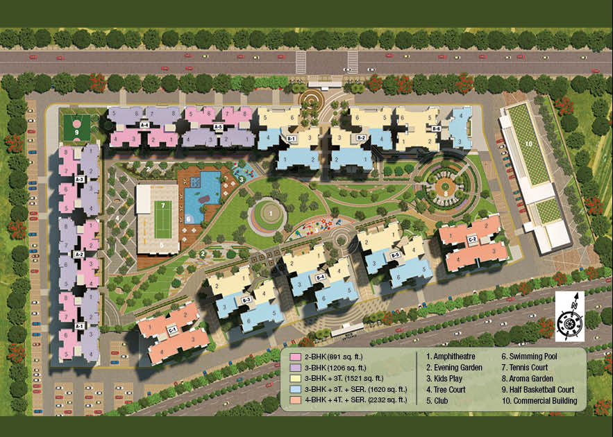 3 bhk Apartment available for sale in Cherry County — Master plan