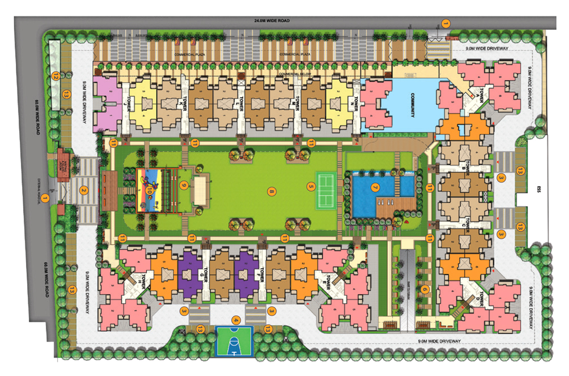 3 bhk Apartment available for sale in Gulshan Bellina — Master plan