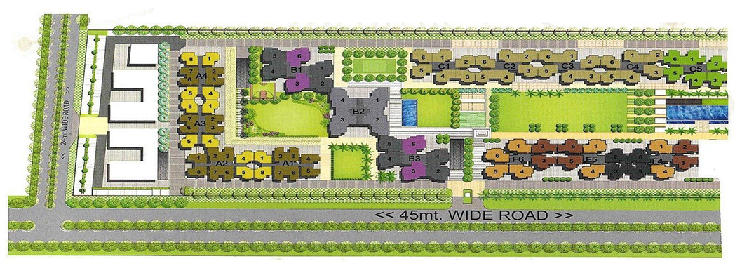 2 bhk Apartment available for sale in Panchsheel Green — Master plan