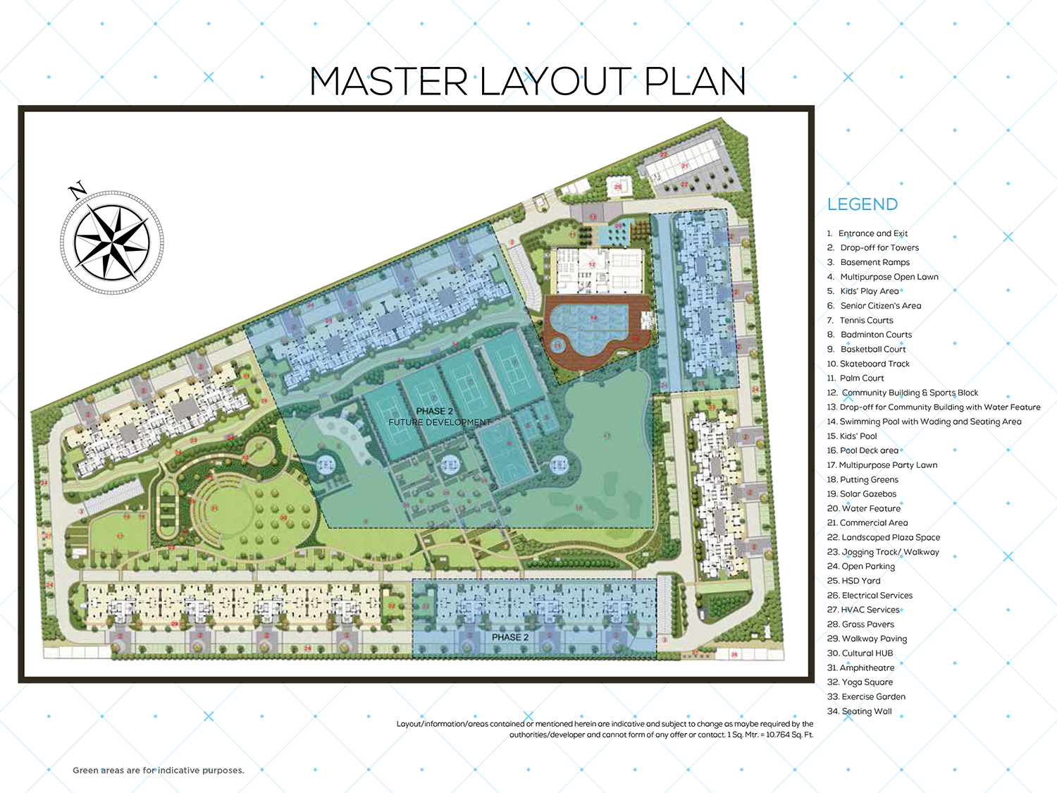 2 bhk luxury Apartment available for sale in Tata Eureka Park in Sector-150 Noida — Master plan